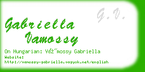 gabriella vamossy business card